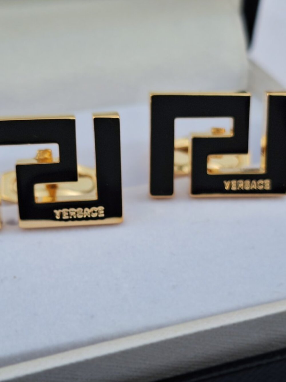 Versace Gold Color Metal Cufflinks - Picture 4 of 8